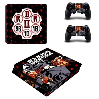 YSP4S-2859 Red Dead Play station 4 SLIM Стикеры кожного покрова для PS4 Slim консоли контроллер виниловые наклейки Новое поступление игры кожи - Цвет: YSP4S-2859