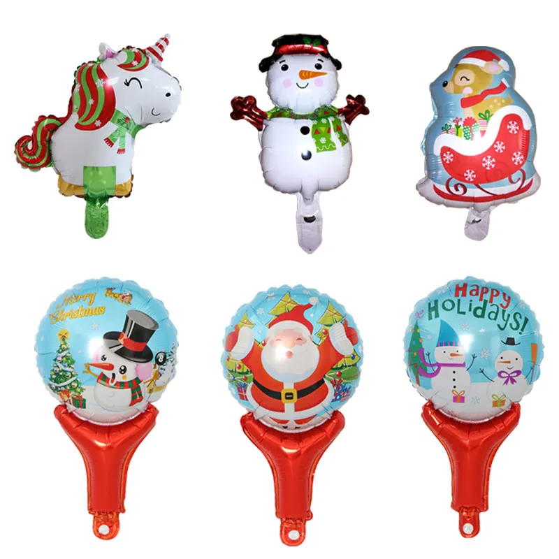 Мини Рождественские шары Navidad Единорог Globos для рождественской вечеринки