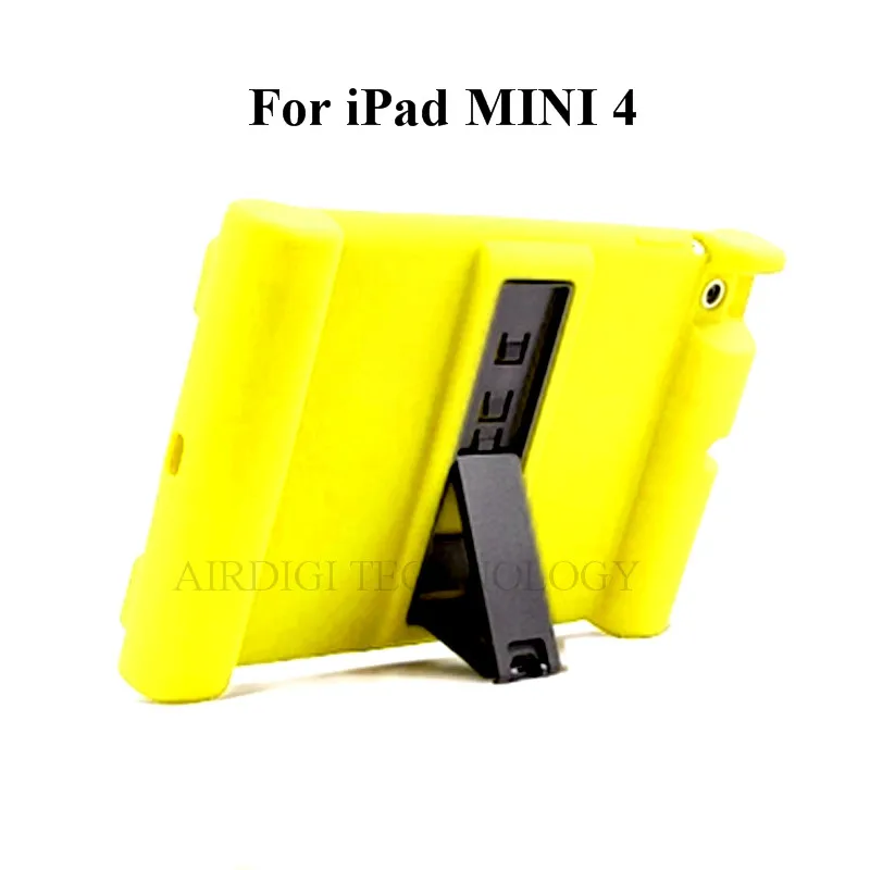With Kickstand Для Apple Ipad Mini 4 7," защитный противоударный мягкий силиконовый чехол с держателем для рук для дома, детей, школьников, геймеров - Цвет: With Kickstand
