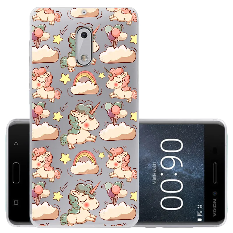 DJS CROWNPRO чехол s для Nokia 6 TPU чехол для телефона силиконовый для Nokia6 TA-1021 мягкий чехол-накладка прозрачный для Nokia 6 Чехол с принтом - Цвет: DJS