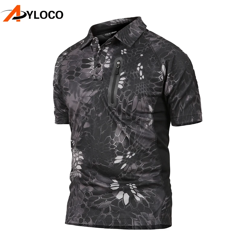 Мужская футболка быстросохнущая Армейская дышащая с отворотом|tshirt men|quick drymen tshirt |