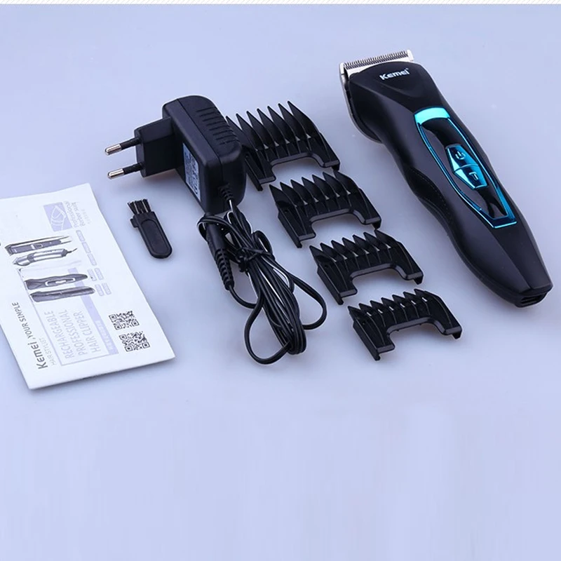 Kemei бытовой триммер для волос машинка стрижки моющийся профессиональный бритва