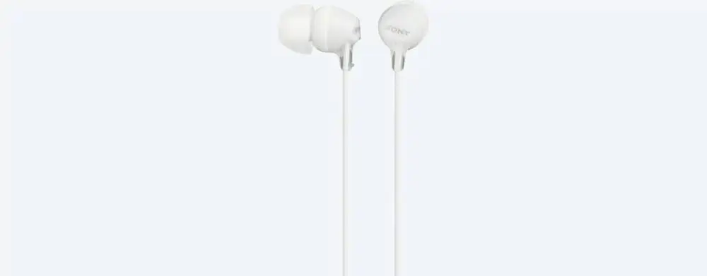 Белый SONY MDR-EX15LP наушники для мобильного телефона, наушники-вкладыши для спорта, портативные аудио наушники для iPhone смартфонов, устройств Android - Цвет: Белый
