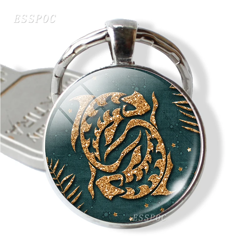 Кулон с созвездием 12 брелоков для ключей Созвездие держатель Leo Virgo Libra Scorpio Sagittarius