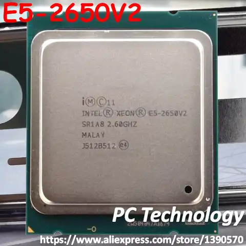 Оригинальный процессор Intel Xeon, 8 ядер, 2,6 ГГц, 20 МБ, 8GT/S, E5, 2650, V2, LGA2011, 22 нм, 95 Вт, E5, 2650V2, бесплатная доставка, E5-2650V2, V2