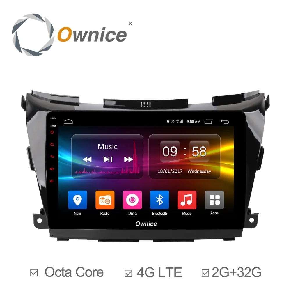 Owice K1 K2 Восьмиядерный Android 8 1 2GB ram автомобильный dvd для Nissan NAVARA MURANO NP300 стерео радио