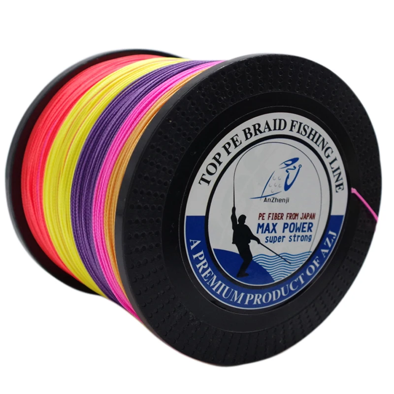 

AZJ New 1000M 8 Strands Braided Fishing Line Super Power Multifilament PE for Sea Fishing 12-200LB