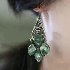 Fashion Hot Selling New Style Elegant Noble Women Green Beads Dangle Earring E48 | Украшения и аксессуары