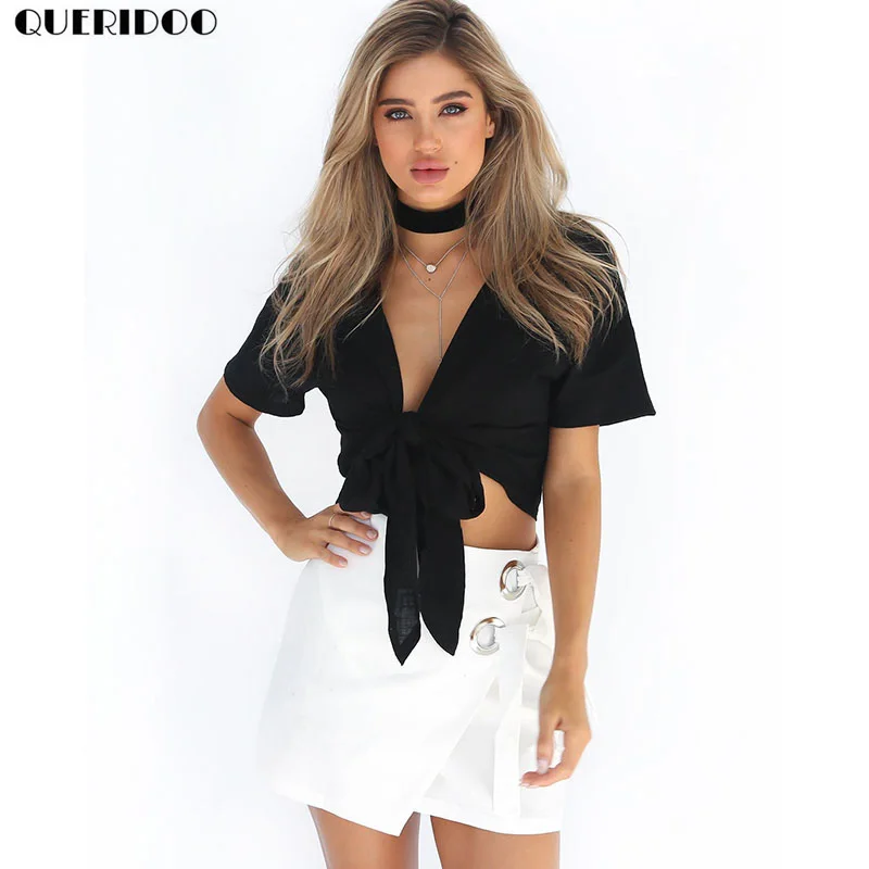 QUERIDOO Случайные летние юбки для Женщин 2017 Лоскутное шнуровке Bodycon Женщины мини