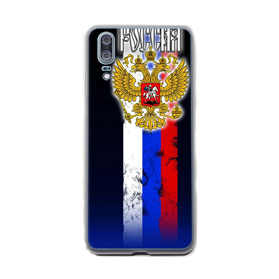 Чехол из ТПУ для Huawei P8 P9 P10 P20 Lite Pro P Smart с российским флагом и орлом|Чехлы-накладки| |