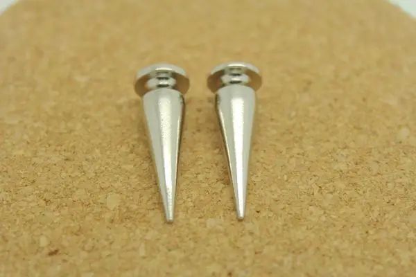 10X29mm Серебристые тройники латунный шип, деталь одежды заклепки Шпильки с винтами для сумки, шляпы, обуви, кожаный чокер diy аксессуар для рукоделия - Цвет: 10X29mm