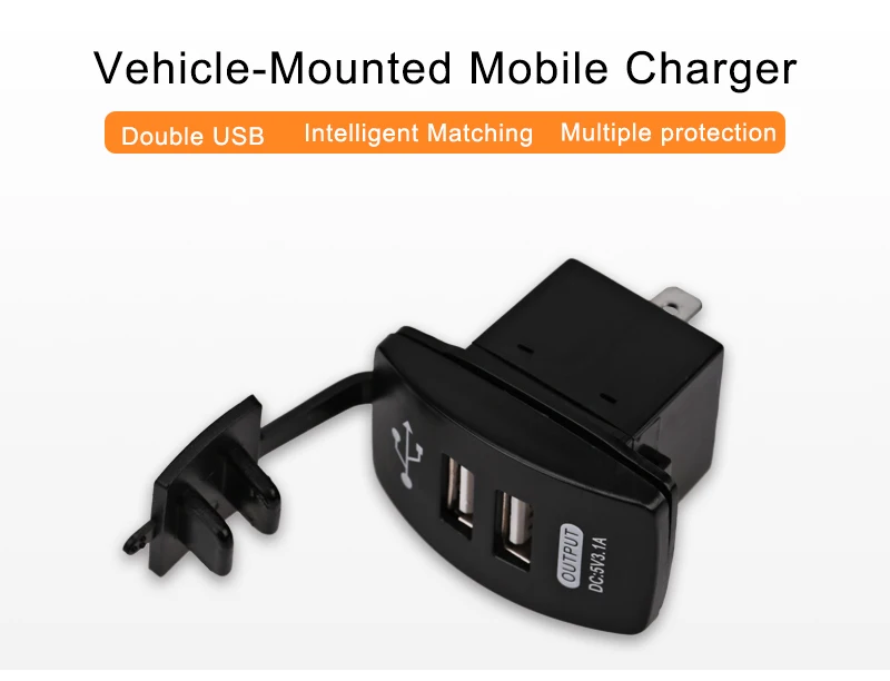 12/24V Dual USB Автомобильное зарядное устройство для сигарет розетка машинный Зарядное устройство Мощность адаптер 3.1A 5V Выход с светодиодный светильник для всех телефонов для Toyota/Skoda/VW/Audi и т. д