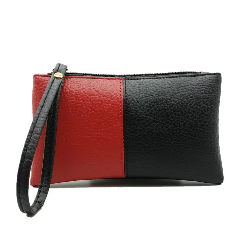 Новинка 2019 черные красные мужские и женские кошельки из искусственной кожи