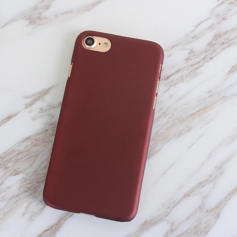 Роскошный винно-красный чехол для iphone 6 чехлы 6S 7 Plus 8 5 5S SE телефонов жесткий