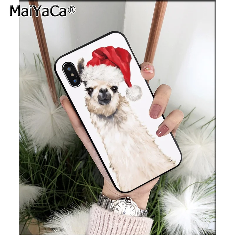 MaiYaCa Llama Alpacas животное ТПУ Мягкий силиконовый чехол для телефона чехол для iPhone 6S 6plus 7plus 8 8Plus X Xs MAX 5 5S XR - Цвет: A13