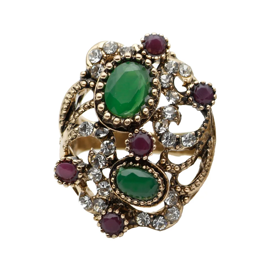 Винтажное кольцо из смолы для женщин невесты индийская бижутерия|finger jewelry|ring