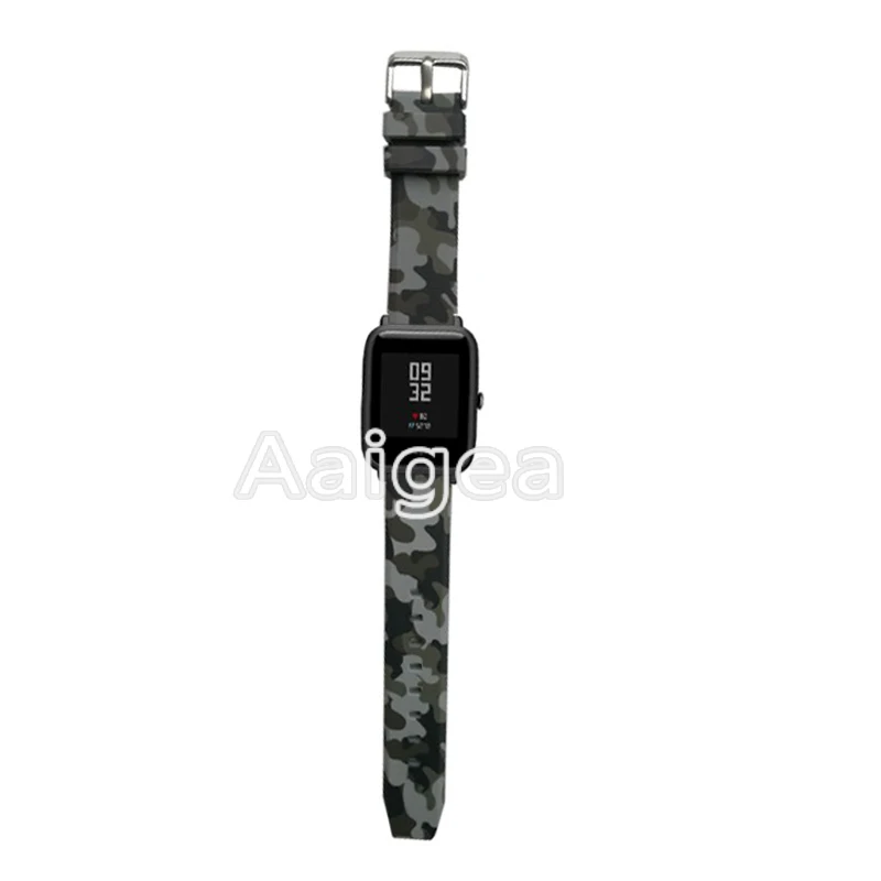 G Камуфляжный силиконовый ремешок для Huami Amazfit Bip BIT PACE Lite, Молодежные умные часы, модные сменные браслеты на запястье для amazfit bip - Цвет ремешка: G