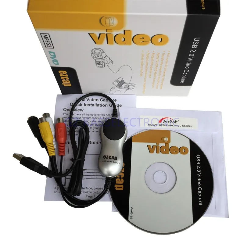 2017 EZCAP vhs в цифровой преобразователь для windows10 с ключом моментального снимка