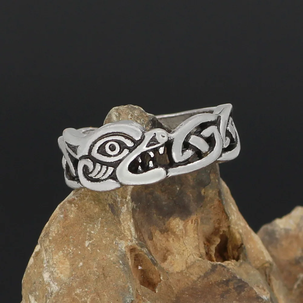 Скандинавский Викинг скандинавский узел кольцо с valknut Подарочная сумка Размер