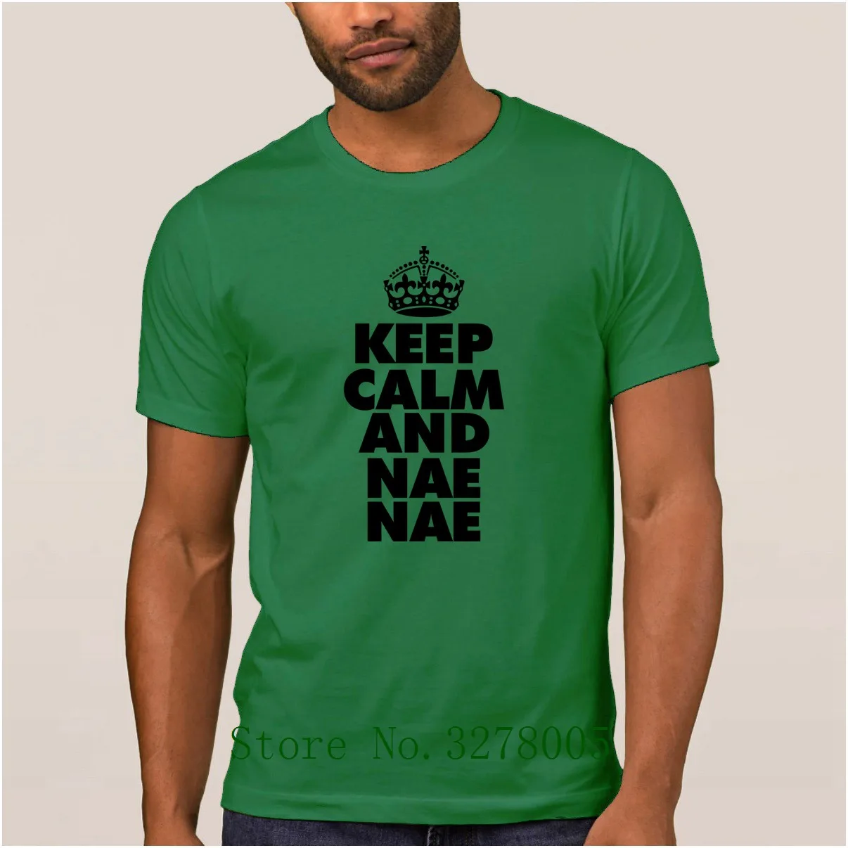 Футболка La Maxpa на заказ с надписью Keep Calm Nae Мужская футболка рисунком Летняя