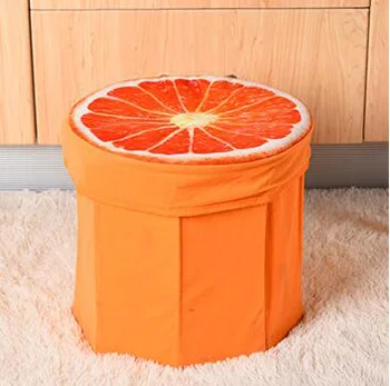 Orange D30* H29CM пуфик диван табурет подножка мебель для дома фруктовый Стиль Круглый острый - Цвет: Orange