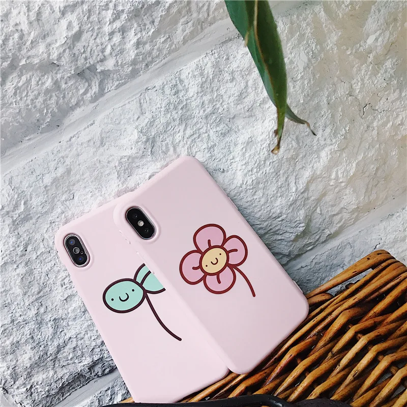Small Sapling Phone Case for IPhone X 6 XS 6S 7 8 XR MAX Matte Silicone Plus Back Cover Female |