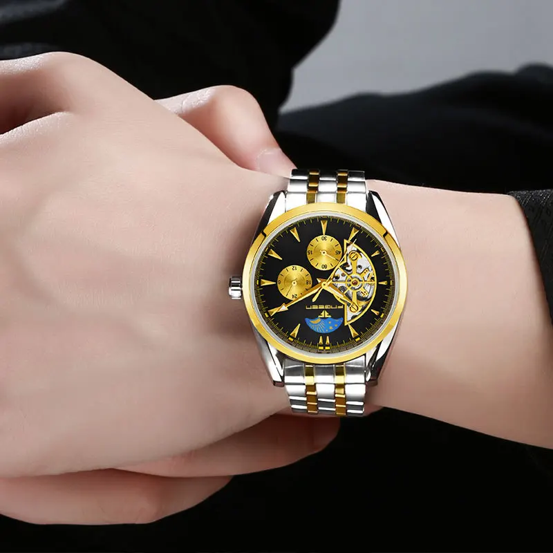 

2020 Men Watch Skeleton Automatic Mechanical Watch Waterproof Business Male Watches Man Wrist Top Brand Luxury Relogio Masculino