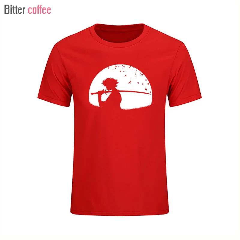 Летние Новые Забавные футболки с принтом мугена самурая шамплоо модные