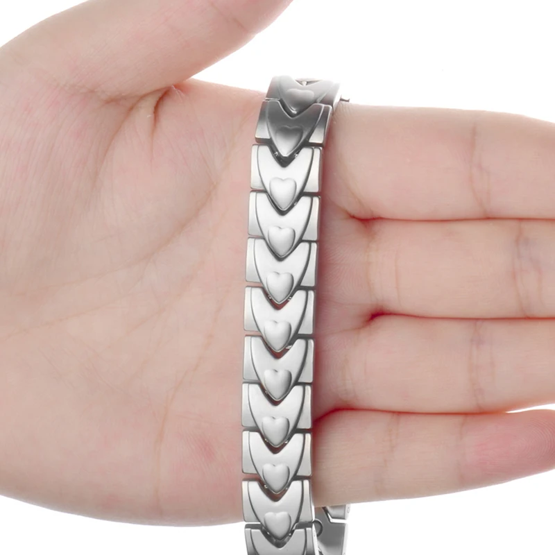 Hottime мужские Био Магнитные германиевые 316L браслеты из нержавеющей стали и