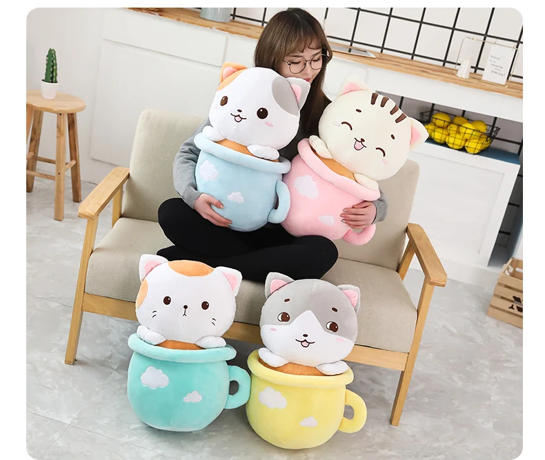Новое поступление 2 в 1 одеяло в плюшевая игрушечная кошка подушка kawaii мягкие животные кошка игрушка подарок на день рождения