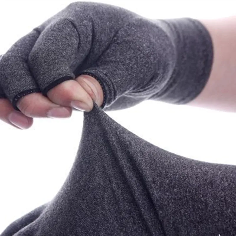 Compression Gloves Half Finger Arthritis Gloves Cycling Fitness Relief Hand Pain Pressure Gloves Therapy Join Fitness Gloved
