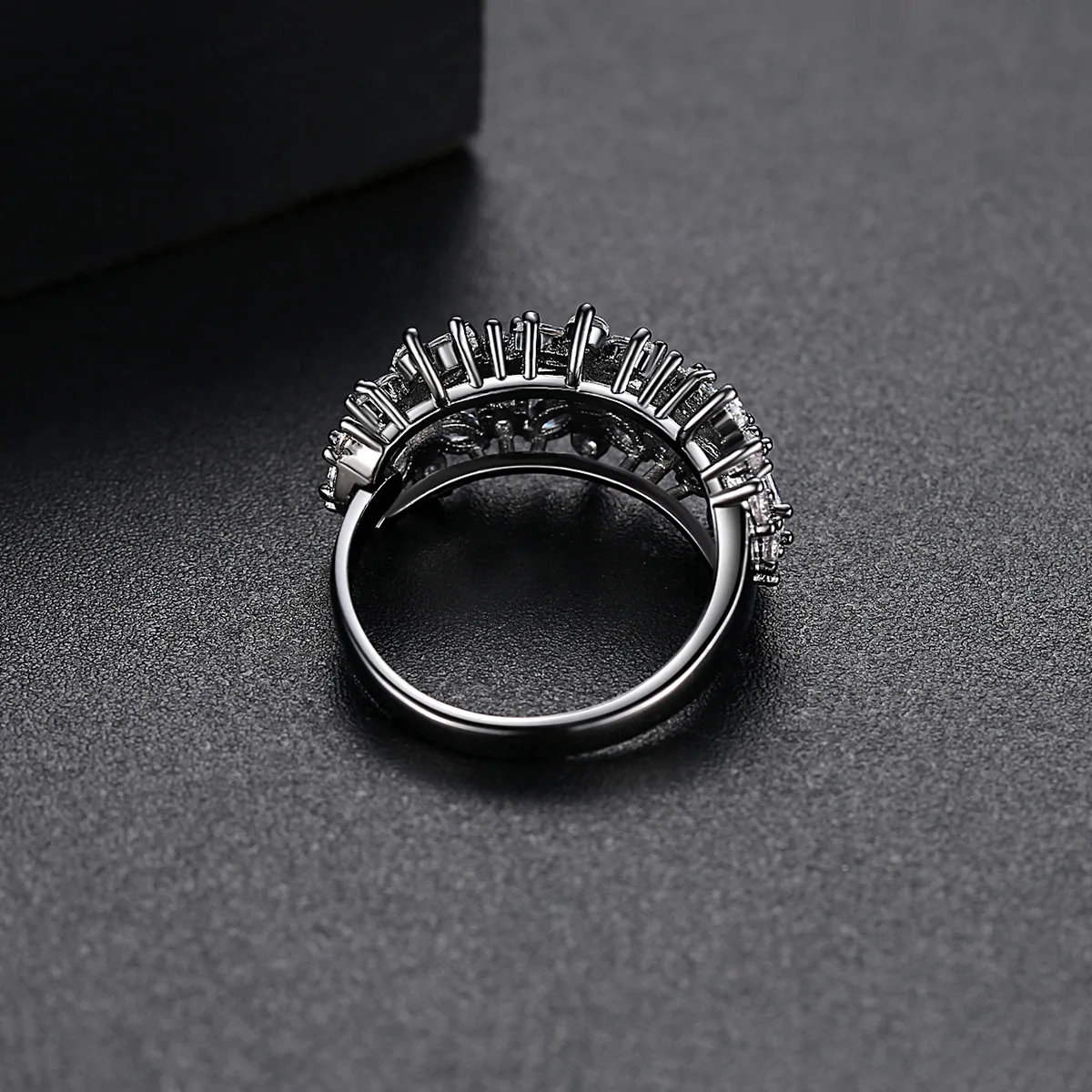 Мода Регулируемый кубического циркония открытый палец кольцо для женщин