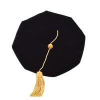 1pc doctoral tam with tassel doctors graduation traditional hat 8 sided corner
