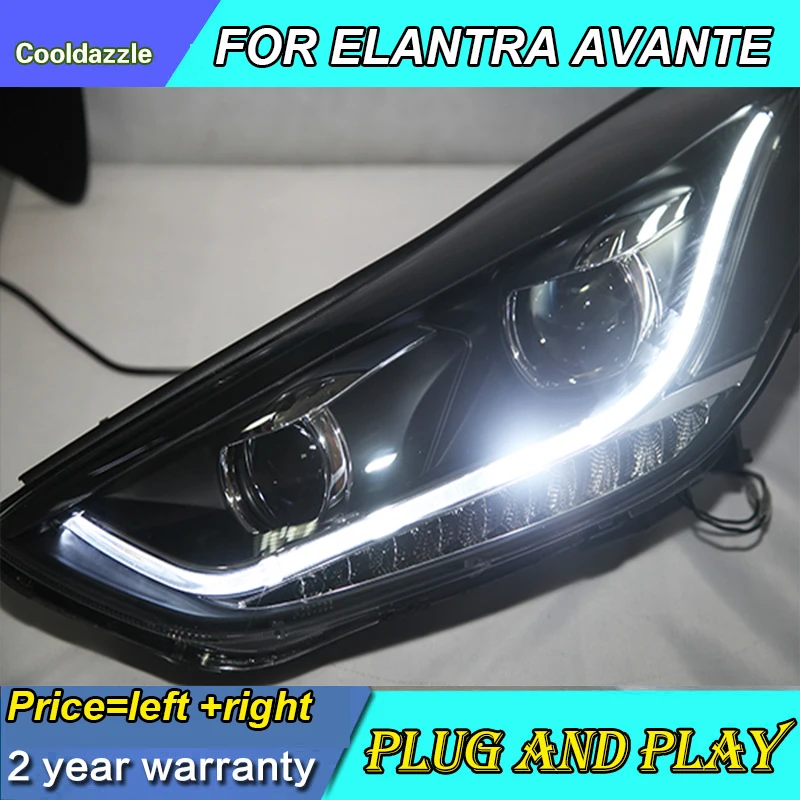 Для HYUNDAI Avante i35 Elantra светодиодный головной светильник s 2011 2012 2013 2014 года TLZ