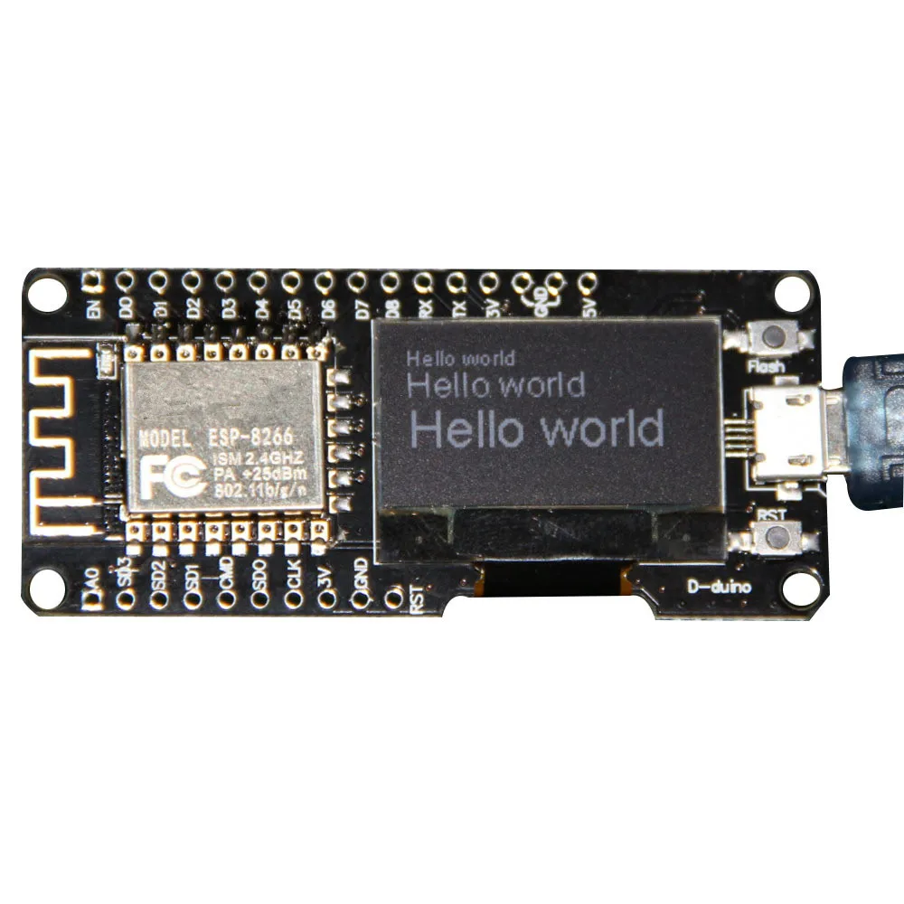 Макетная плата WiFi ESP8266 с OLED-экраном 0 96 дюйма и стандартным OLED-модулем |