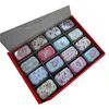 TH023 Cajas пластиковая квадратная жестяная коробка для красоты цветок макияж косметический Органайзер 12 шт./лот маленькая металлическая чайная монетная таблетка коробка подарочная коробка - Цвет: TH023