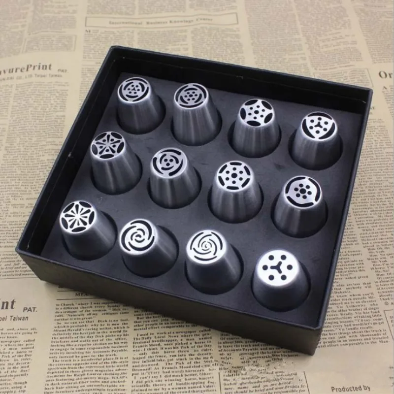 12 шт./компл. из нержавеющей стали большой размер русские насадки для тюльпана