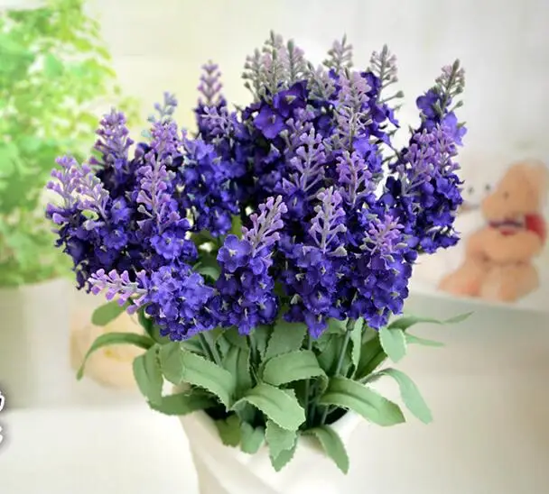 1 букет искусственных цветов лаванды декоративные цветы для фестиваля вечерние свадьбы Рождества домашние