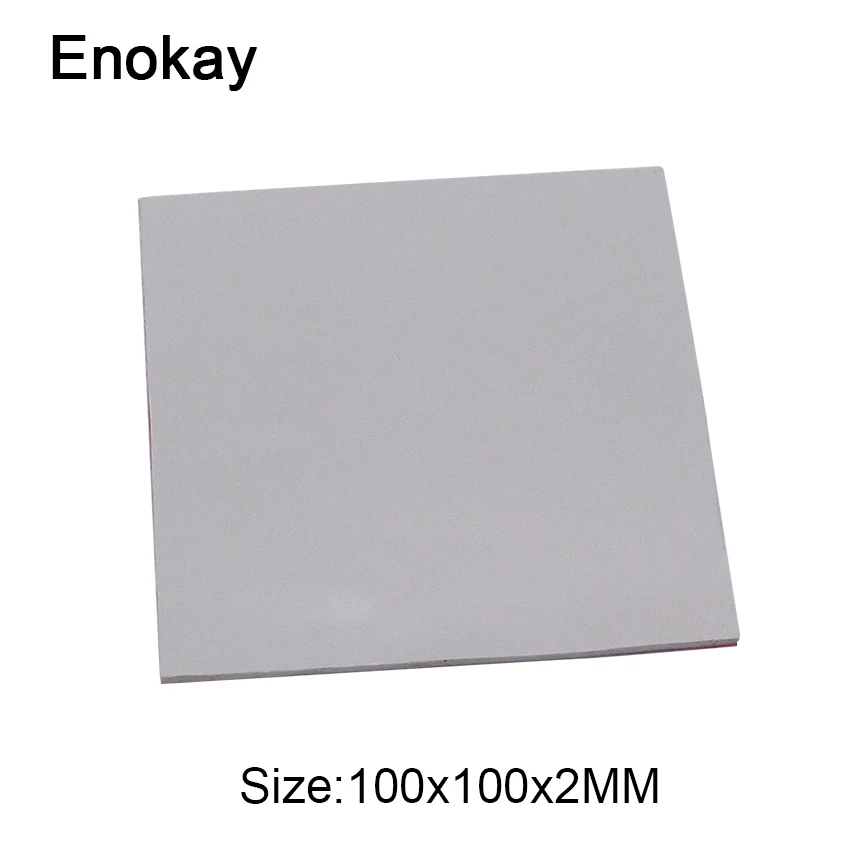 Теплоотвод Enokay 100x100x2 мм 1 5 2 3 4 B проводящая прокладка силиконовые термопрокладки