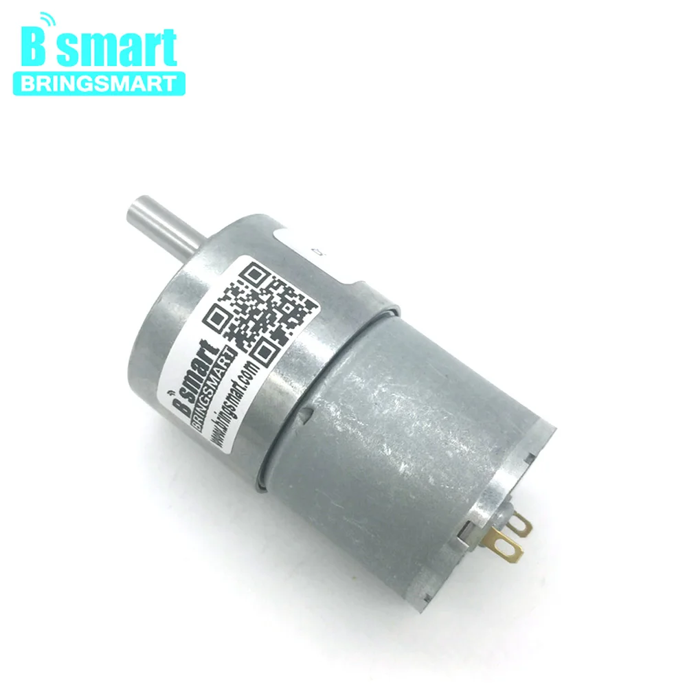 Bringsmart JGB37-3530, работающего на постоянном токе 12 В в Шестерни мотор высокий крутящий момент мотор редуктора обратный постоянного тока 24В Шестерни коробка для Шестерни s Металл Мини Электрический мотор