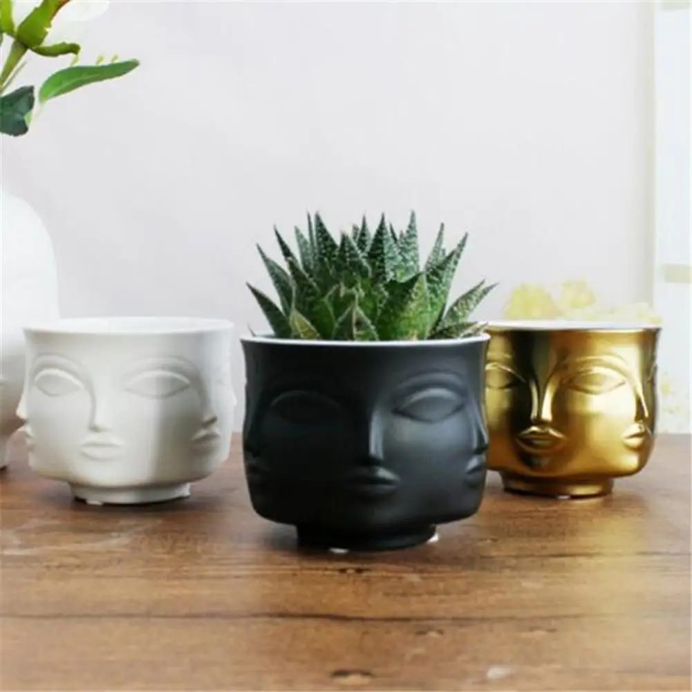 Художественные вазы Vaso с изображением человеческого лица для цветов