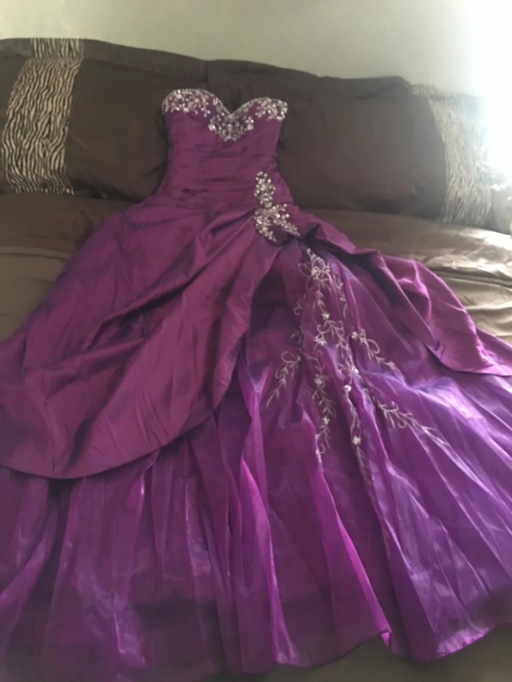Женское Дешевое платье с вышивкой фиолетовое Quinceanera размер 2 4 6 8 10 12 14 16|purple quinceanera