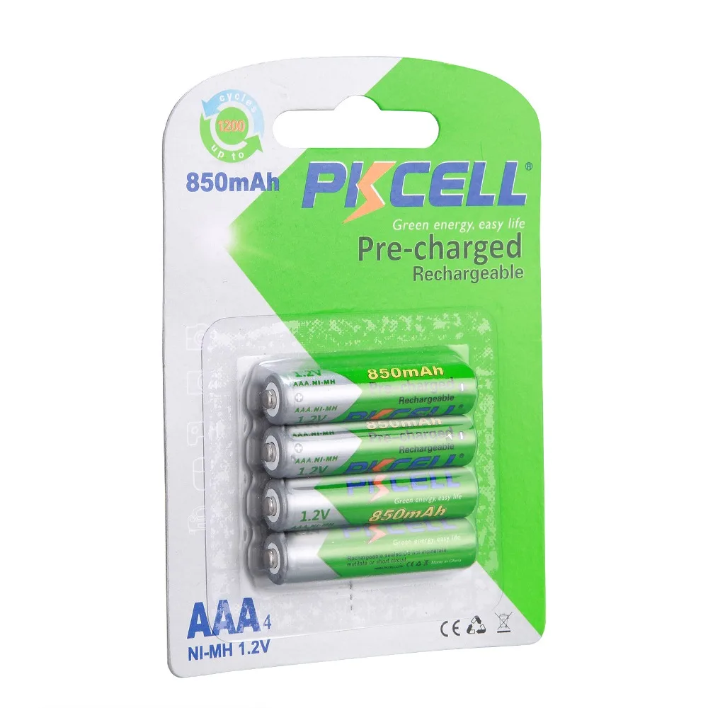 4pcs/card PKCELL AAA Batteries NiMH 1.2V 850mAh Ni-MH 3A Rechargeable Battery | Электроника