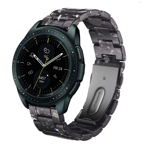 Black flowers Galaxy watch 42 мм ремешок для samsung galaxy active 2 40 мм 44 мм S2 классический amazfit bip ремешок из смолы умные часы браслет аксессуары - Цвет ремешка: Black flowers