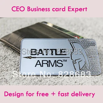 Высококачественная визитная карточка из нержавеющей стали с 1 цветной матовой