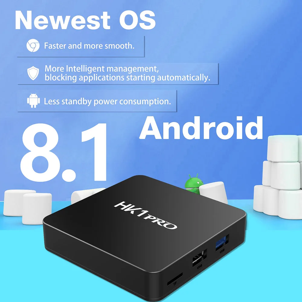 Android 8 1 смарт ТВ коробка 4 Гб 64 Amlogic S905X2 ядра 2 4G 5G двухъядерный процессор Wi Fi BT 100 м
