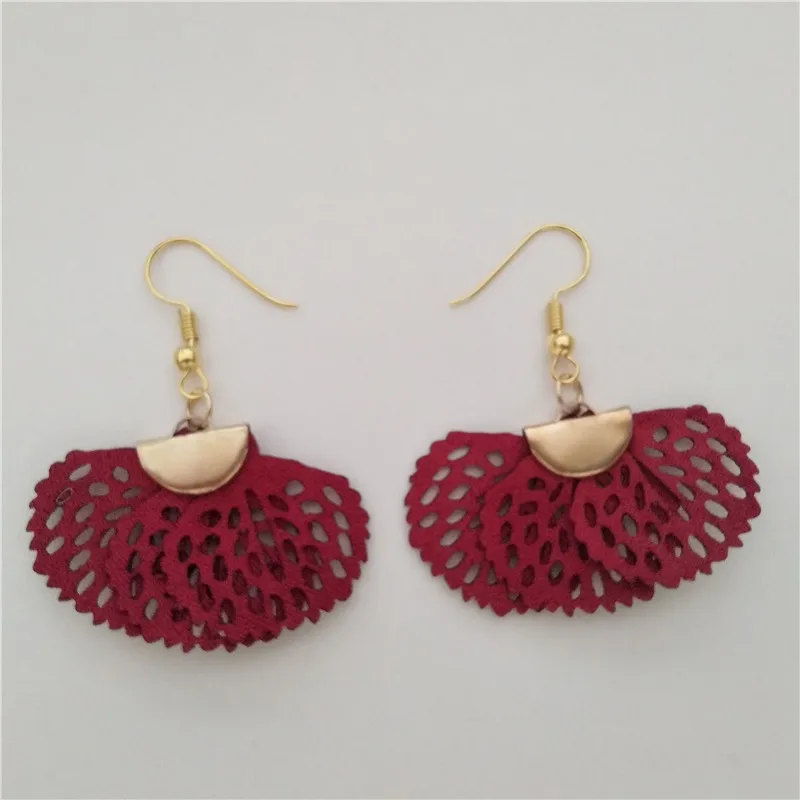 Женские серьги-гвоздики в форме веера элегантные милые цветка лето 2019 | Украшения