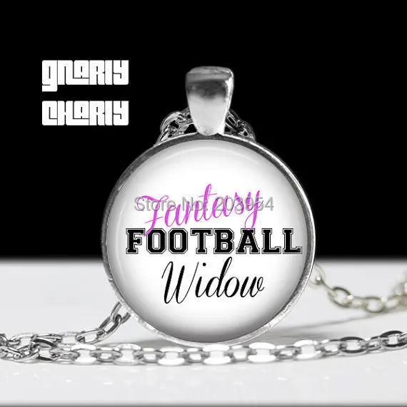 Steampunk Handmade Movie FANTASY Football Widow Necklace 1pcs/lot Bronze Or Steel Glass Pendant Jewelry Gift Chain Word Mens | Украшения и