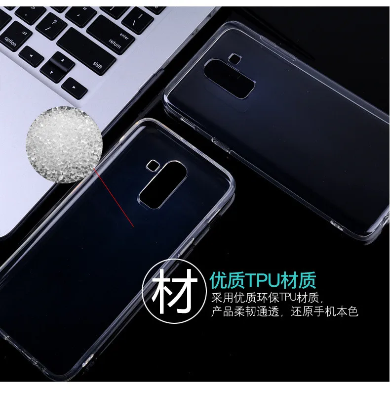 Роскошный прозрачный чехол для Samsung Galaxy J8 2018 тонкий мягкий из ТПУ J800F J800 SM-J800F |