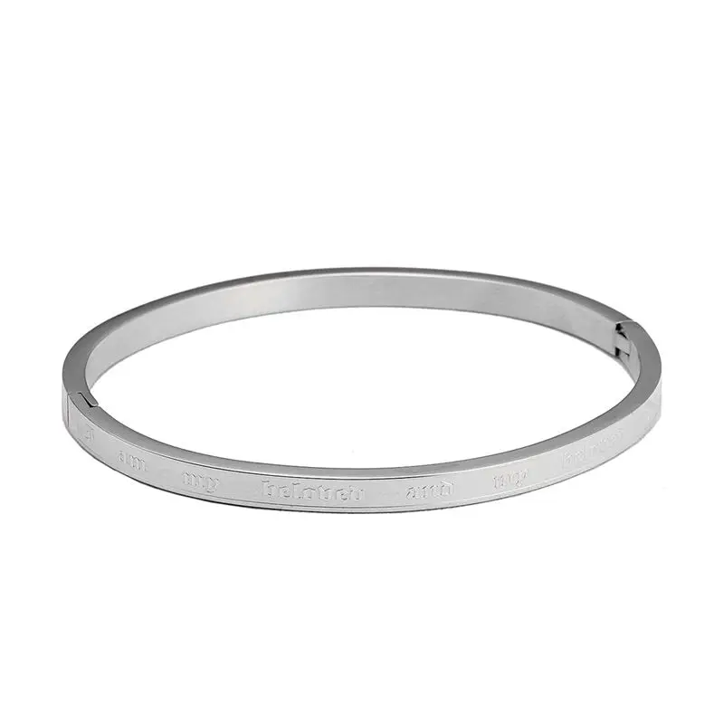 silver style 6 Роскошные брендовые браслеты, винтажные очаровательные браслеты из нержавеющей стали, открытые браслеты-манжеты для женщин, дамские повседневные Свадебные ювелирные изделия - Окраска металла: silver style 6